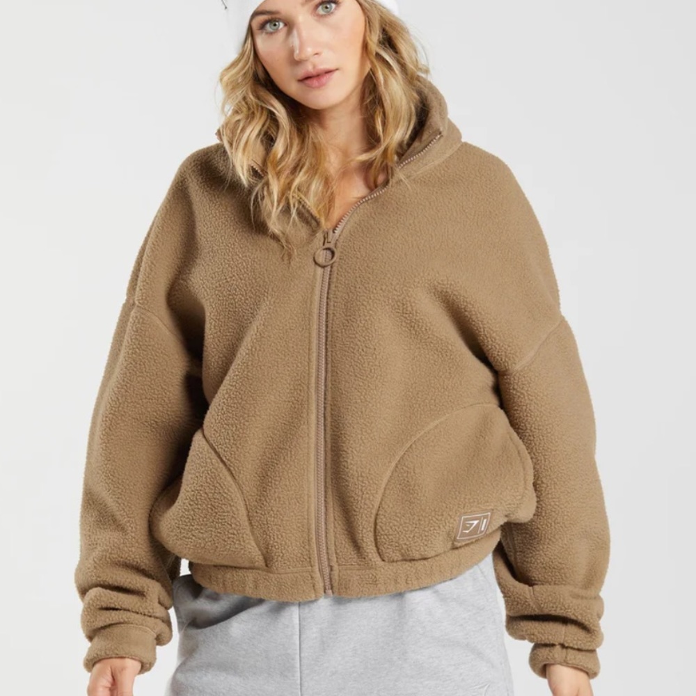 Light Brown Sherpa Jacket